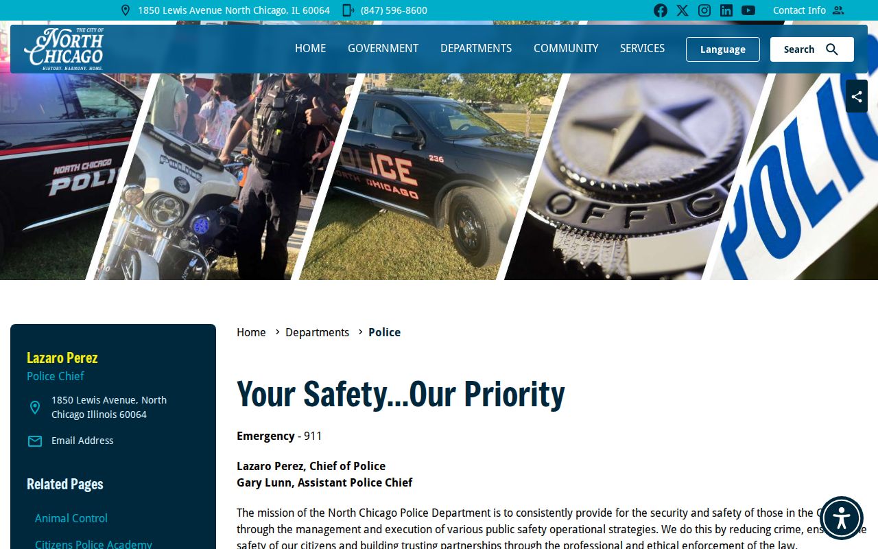 North Chicago Police official department page for Lake County arrest records